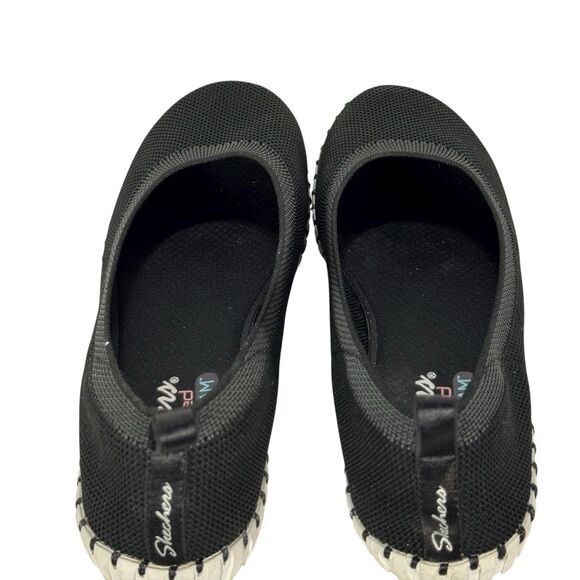 Skechers Stretch Crochet Slip-Ons Sepulveda Black Sz 7 Air Cooled Memory Foam - Picture 9 of 11